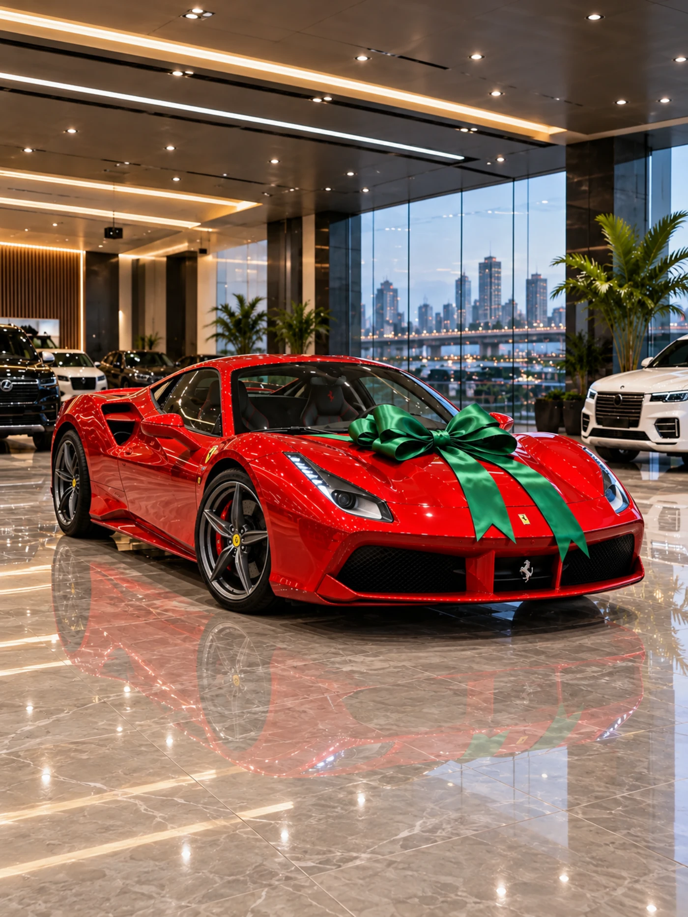 Red Ferrari prize car