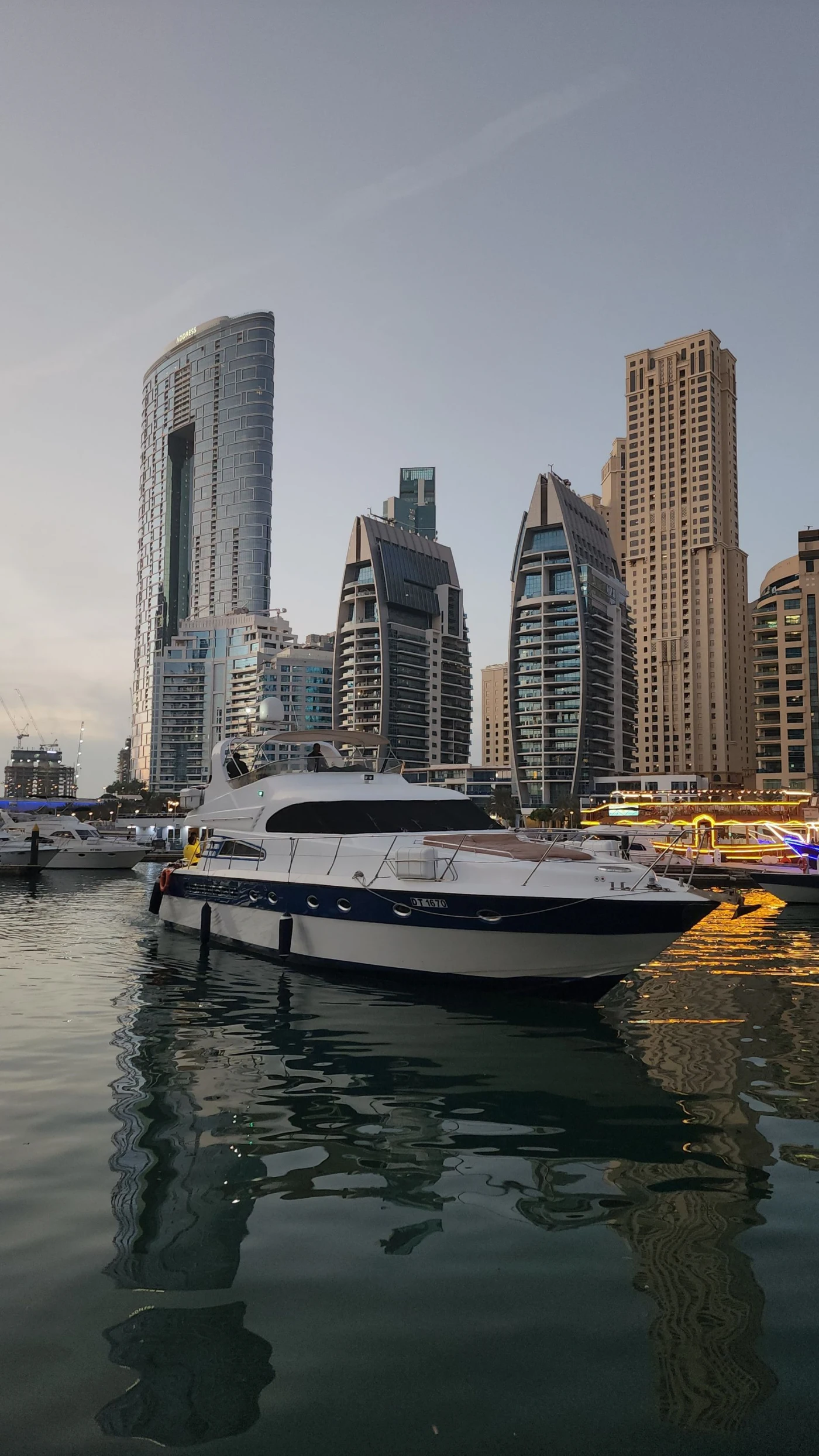 Yacht in Dubai Marina